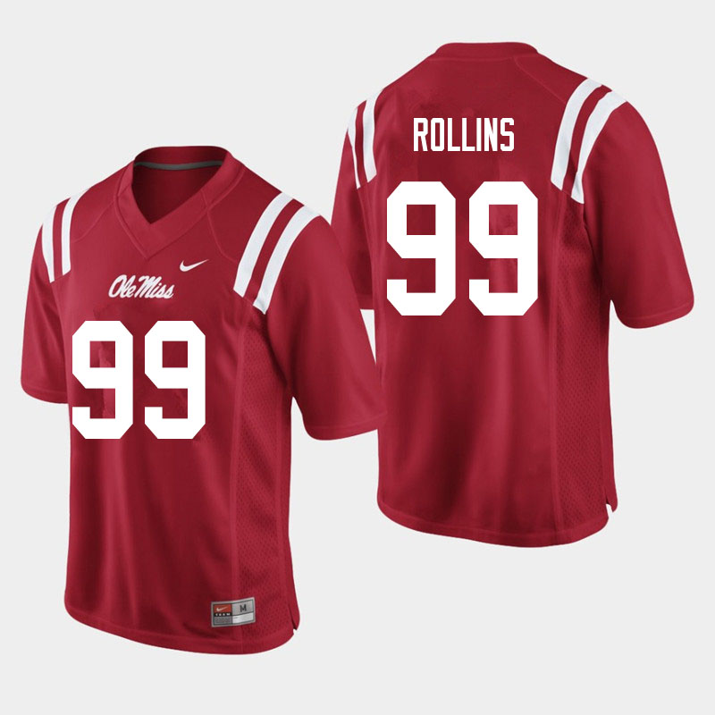 DeSanto Rollins Ole Miss Rebels NCAA Men's Red #99 Stitched Limited College Football Jersey NZS3658XI
